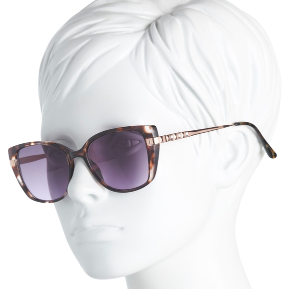 ?NWT bebe Square Blush Tortoise Cat-Eye Sunglasses w/ Gradient Lens main image 9